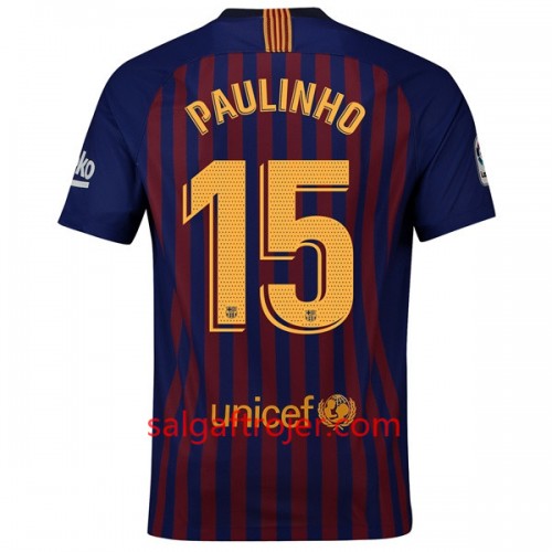 FC Barcelona Fodboldtrøjer Paulinho 15 Hjemmebanesæt 2018/19 Kort ærmer FC Barcelona Fodboldtrøjer Paulinho 15 Hjemmebanesæt 2018/19 Kort ærmer